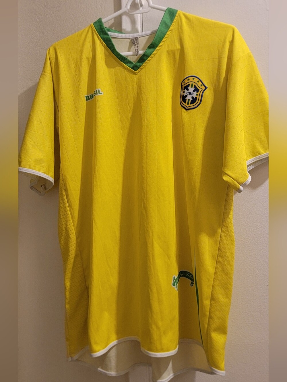 Unbranded Fun Version-Brazil National Team Yellow Soccer Jersey 10.